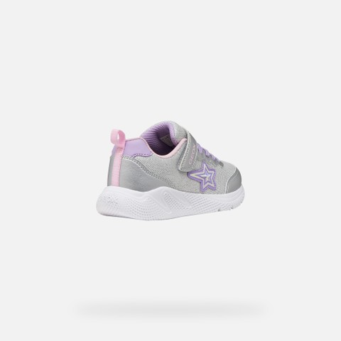 Canvas sneakers SPRINTYE GIRL Silver/Lilac - image number 4 | GEOX