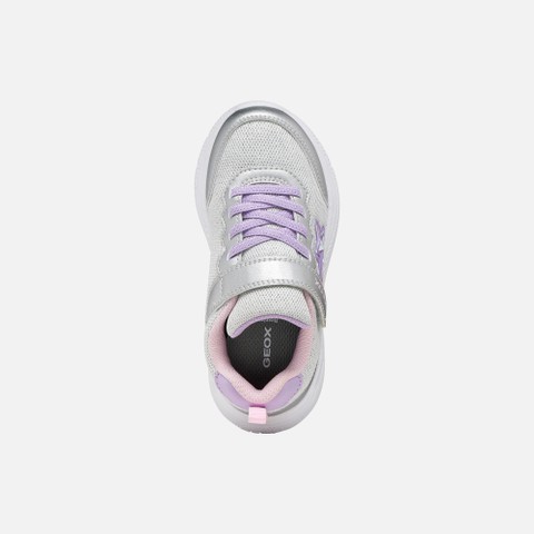 Canvas sneakers SPRINTYE GIRL Silver/Lilac - image number 5 | GEOX