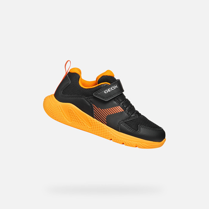 Low top sneakers SPRINTYE BOY Black/Orange | GEOX