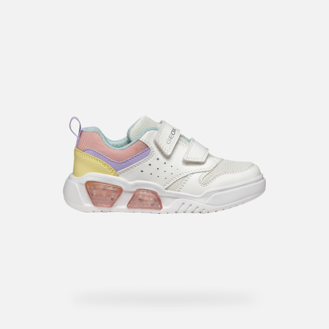 Shoes with lights ILLUMINUS JUNIOR White/Multicolor - image number 1 | GEOX