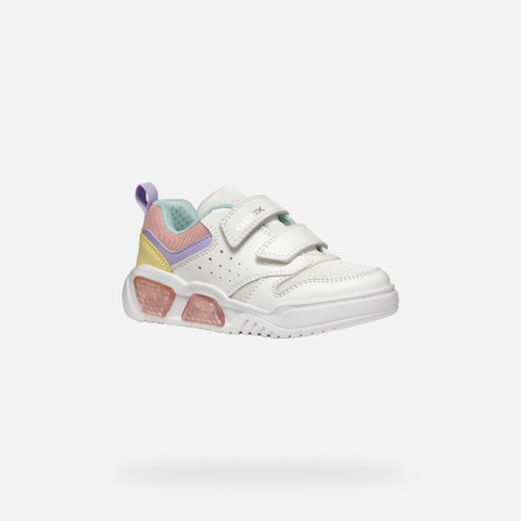 Shoes with lights ILLUMINUS JUNIOR White/Multicolor - image number 2 | GEOX