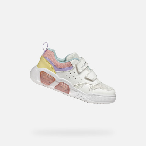 Shoes with lights ILLUMINUS JUNIOR White/Multicolor - image number 0 | GEOX