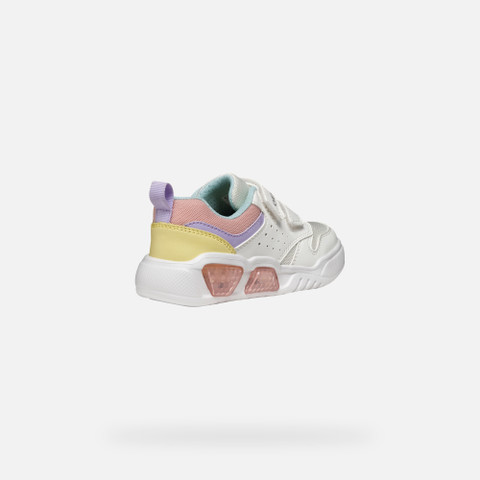 Shoes with lights ILLUMINUS JUNIOR White/Multicolor - image number 4 | GEOX