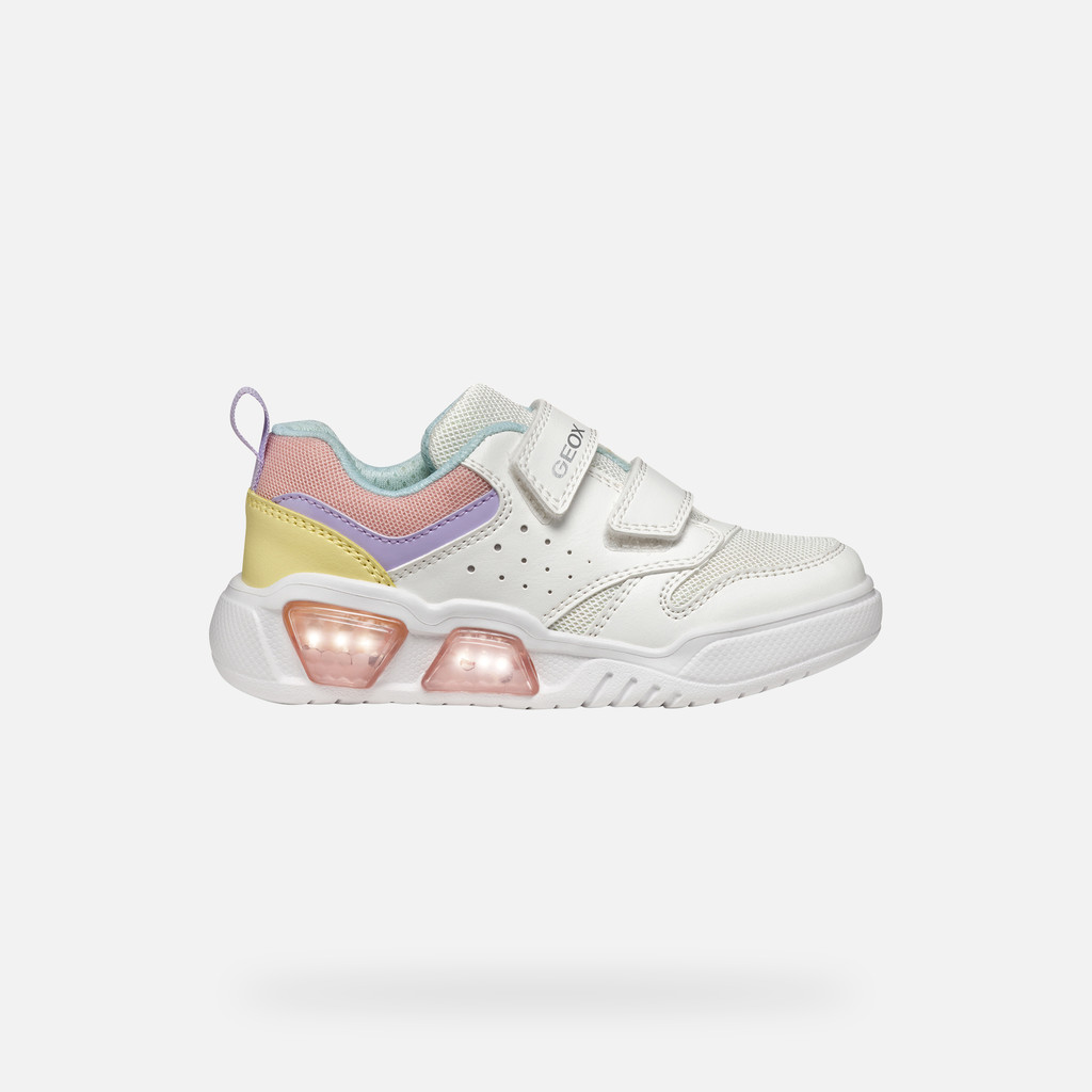 Shoes with lights ILLUMINUS JUNIOR White/Multicolor - image number 7 | GEOX