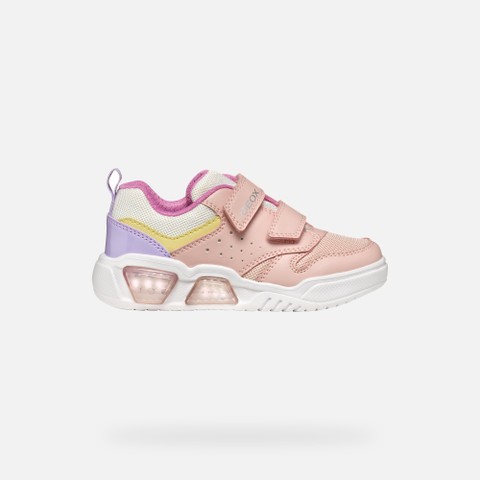 Shoes with lights ILLUMINUS JUNIOR Pink/Multicolor - image number 1 | GEOX