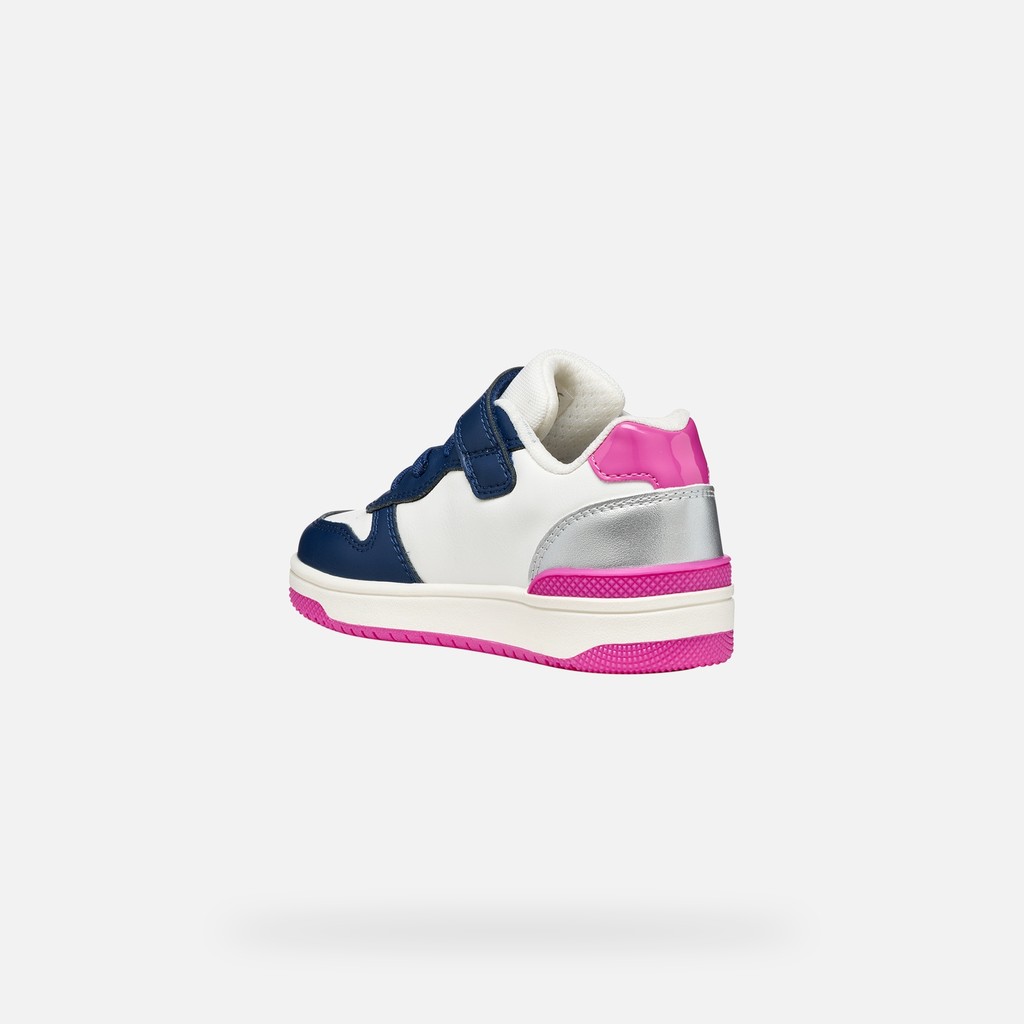 Low top sneakers WASHIBA GIRL White/Dark royal - image number 3 | GEOX