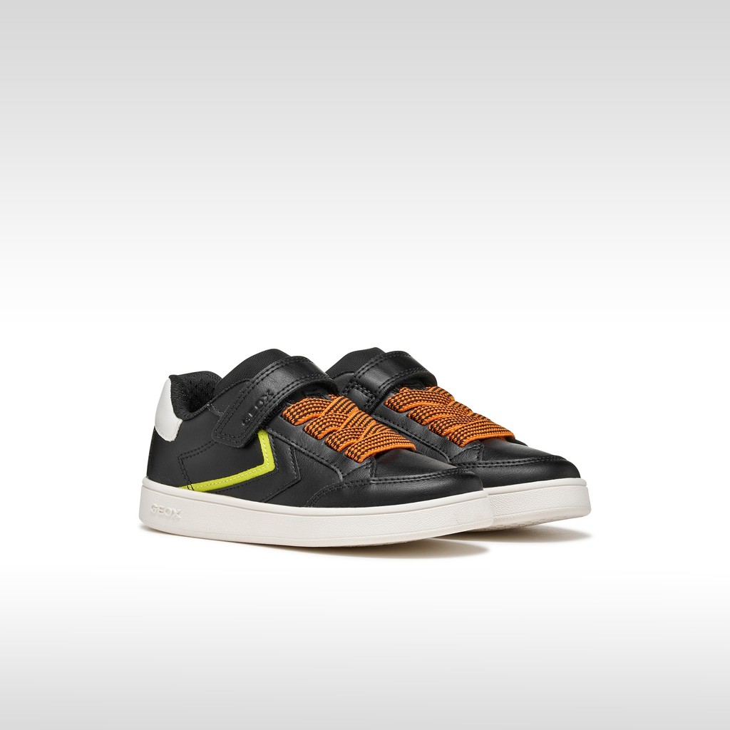 Low top sneakers ECLYPER JUNIOR Black/Orange - image number 1 | GEOX