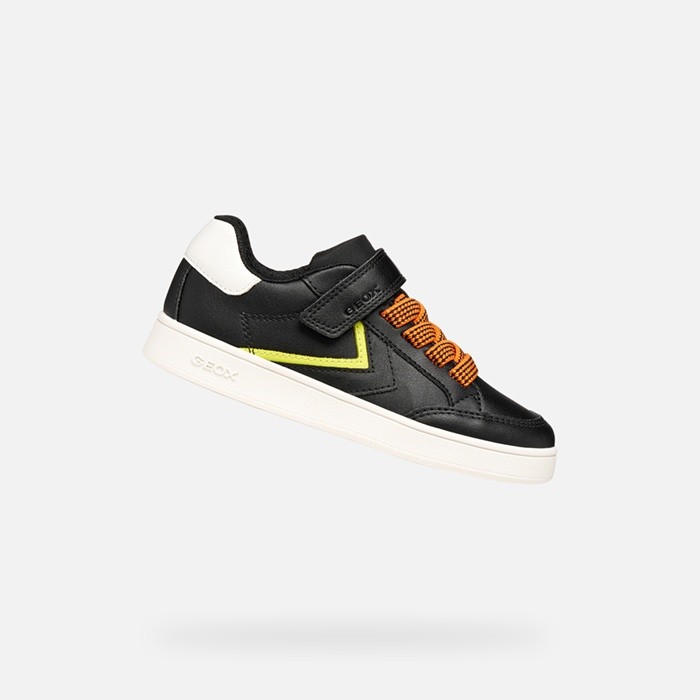 Low top sneakers ECLYPER JUNIOR Black/Orange | GEOX