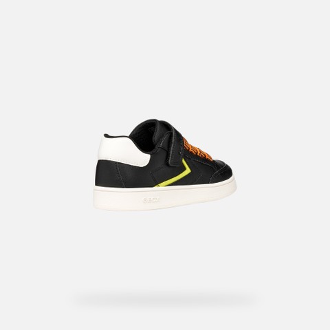 Baskets basse ECLYPER JUNIOR Noir/Orange - image number 4 | GEOX