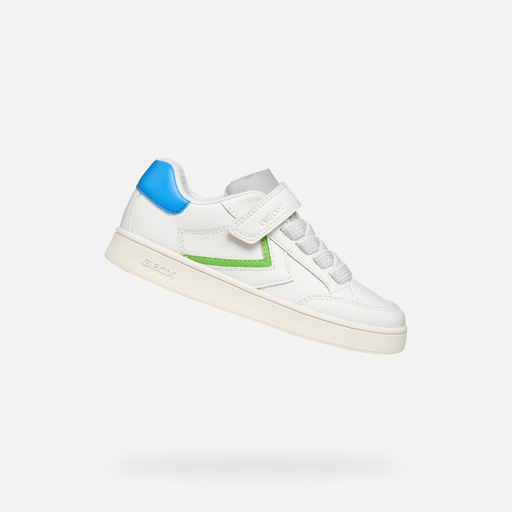Baskets basse ECLYPER JUNIOR Blanc/Vert clair - image number 0 | GEOX
