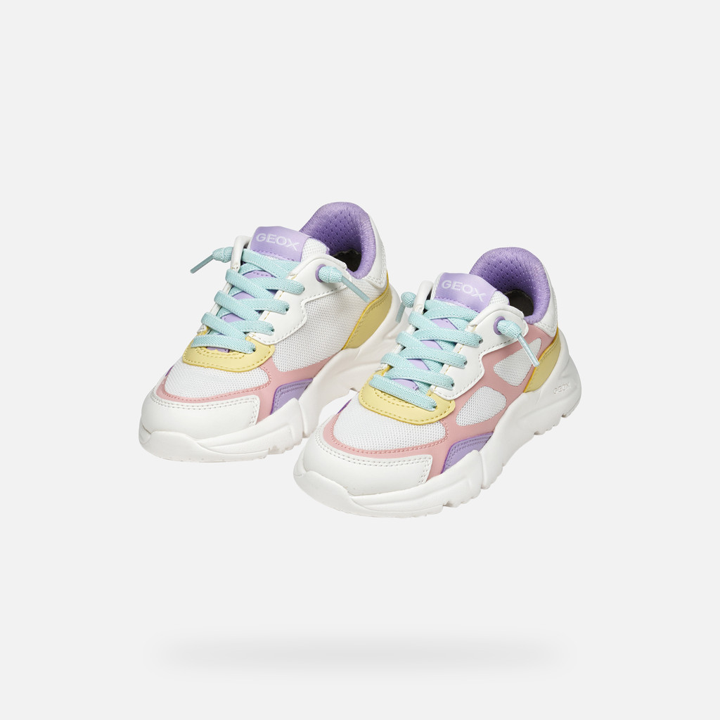 Low top sneakers LOFTUS JUNIOR White/Multicolor - image number 7 | GEOX