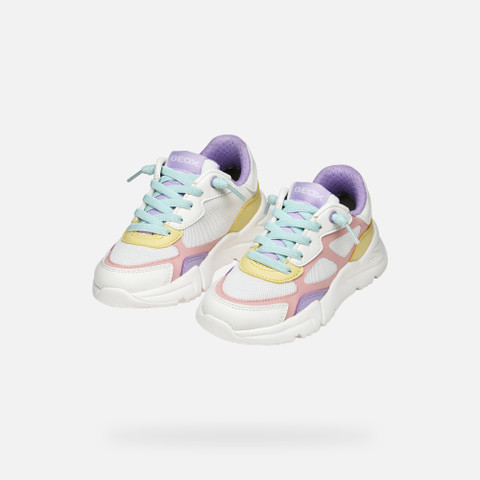 Low top sneakers LOFTUS JUNIOR White/Multicolor - image number 7 | GEOX