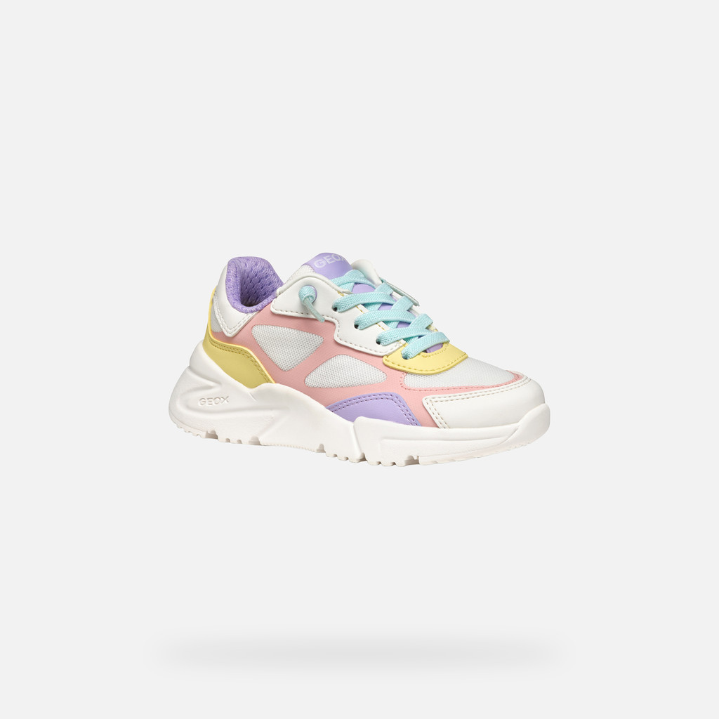 Low top sneakers LOFTUS JUNIOR White/Multicolor - image number 2 | GEOX