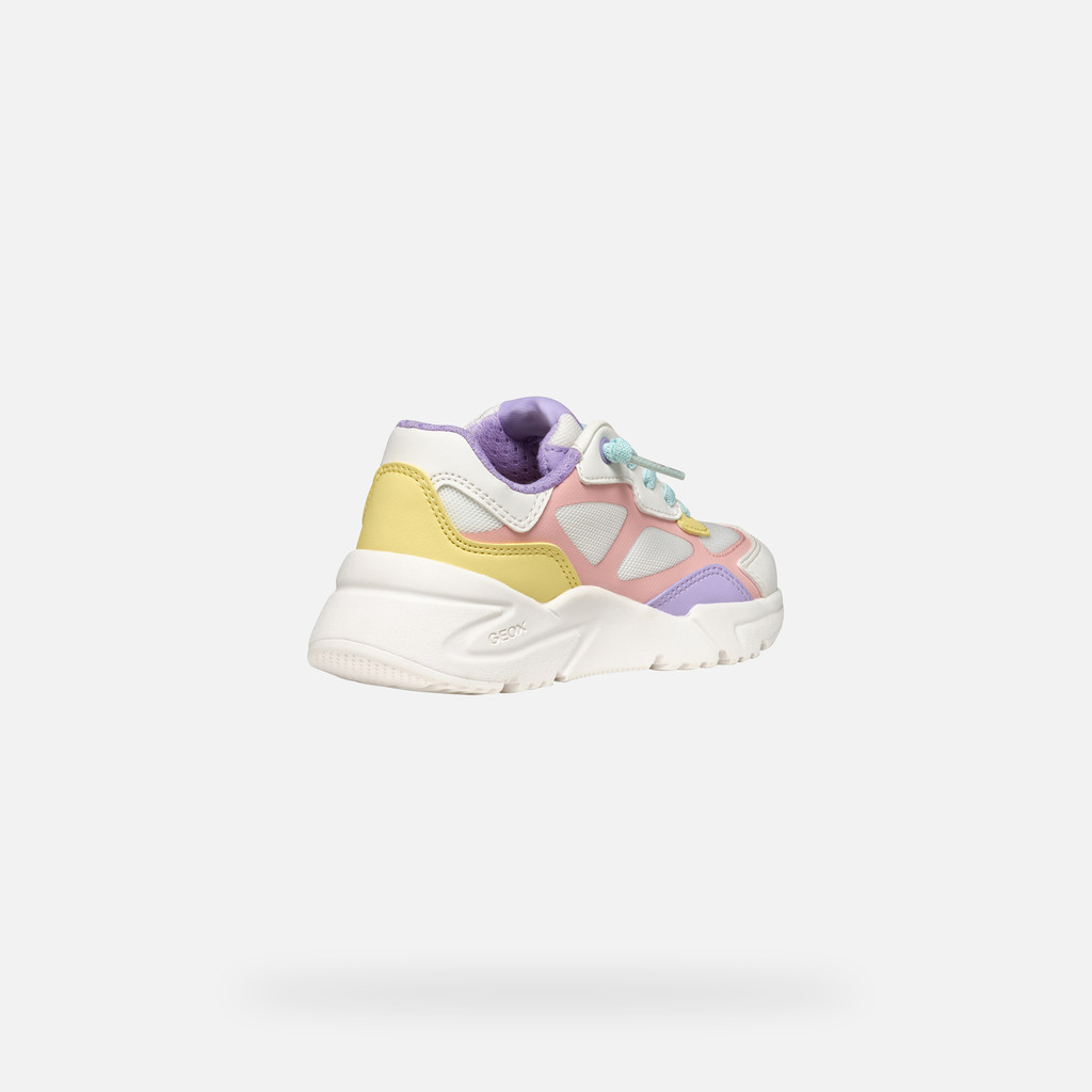 Low top sneakers LOFTUS JUNIOR White/Multicolor - image number 4 | GEOX