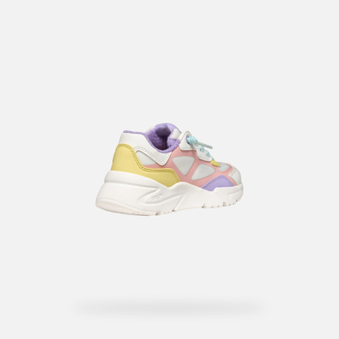 Low top sneakers LOFTUS JUNIOR White/Multicolor - image number 4 | GEOX