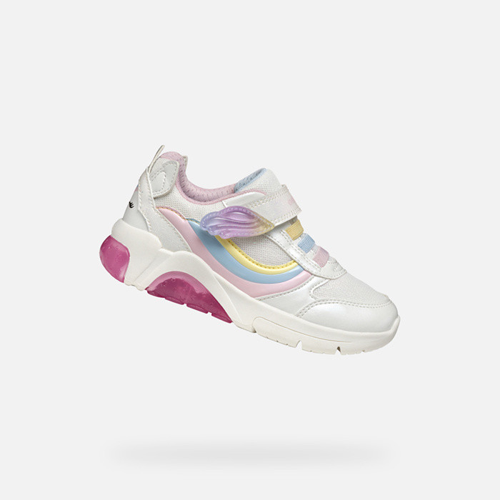 Shoes with lights FADINLIGHT GIRL White/Multicolor | GEOX