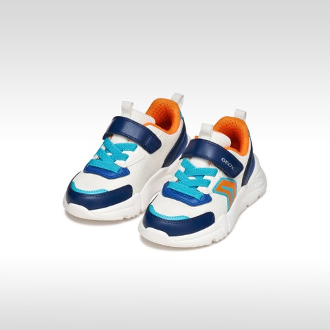 Low top sneakers LOFTUS BOY White/Azure - image number 1 | GEOX