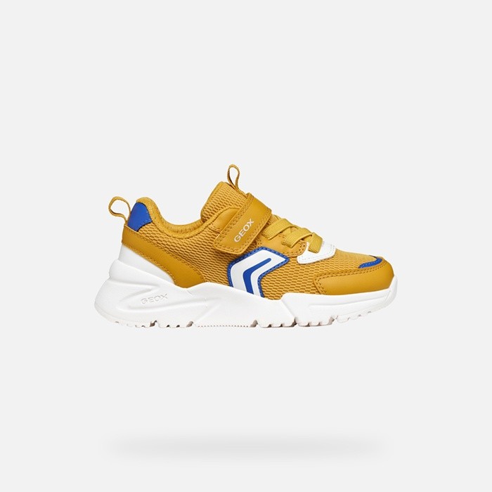 Low top sneakers LOFTUS BOY Ochre/White | GEOX