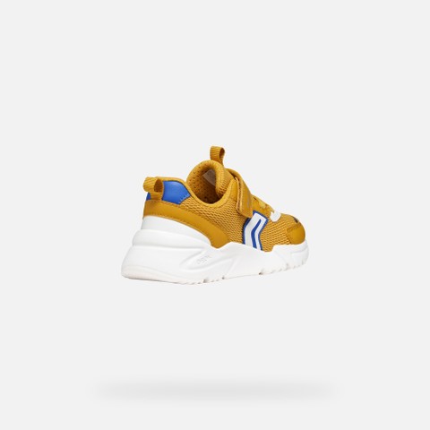 Low top sneakers LOFTUS BOY Ochre/White - image number 4 | GEOX