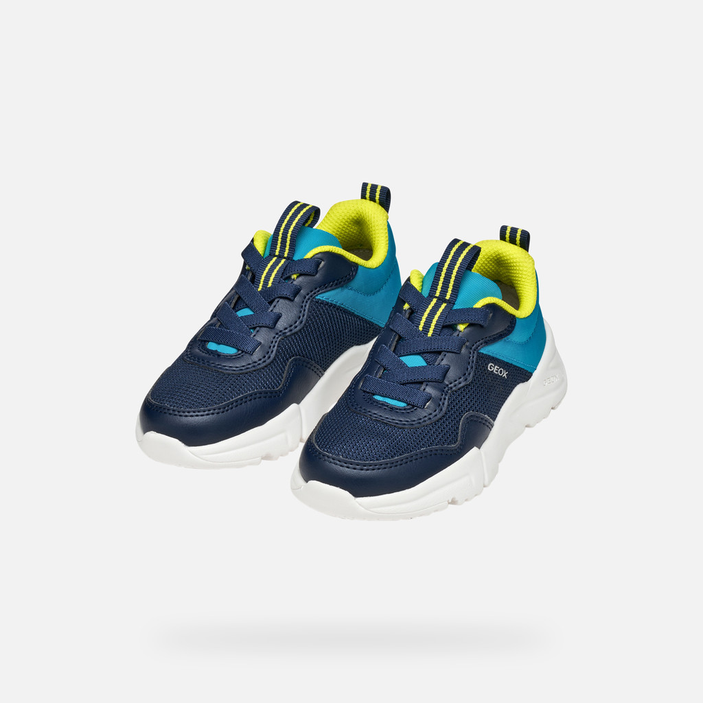 Low top sneakers LOFTUS BOY Navy/Turquoise - image number 7 | GEOX