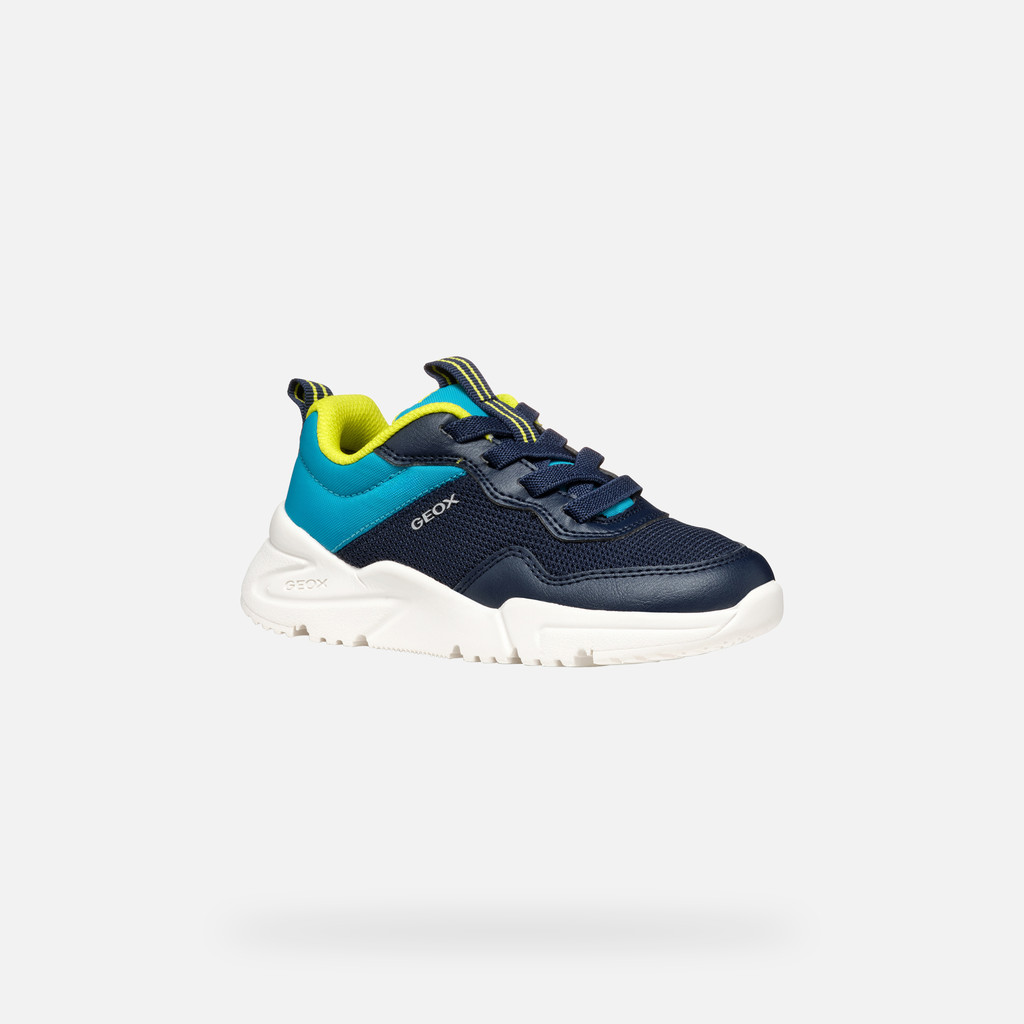 Low top sneakers LOFTUS BOY Navy/Turquoise - image number 2 | GEOX
