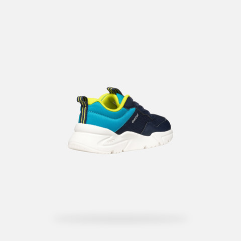 Low top sneakers LOFTUS BOY Navy/Turquoise - image number 4 | GEOX