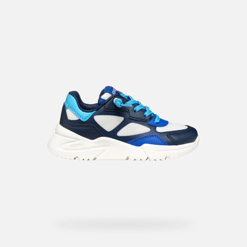 Low top sneakers LOFTUS JUNIOR White/Navy - image number 1 | GEOX