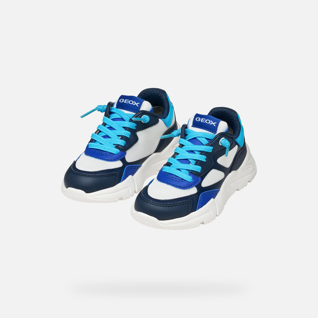 Low top sneakers LOFTUS JUNIOR White/Navy - image number 8 | GEOX