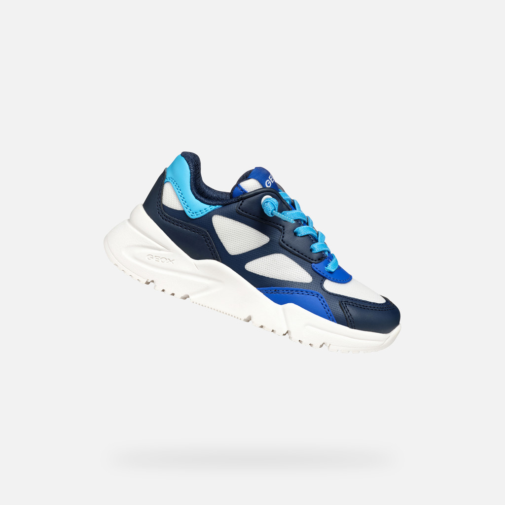 Low top sneakers LOFTUS JUNIOR White/Navy - image number 0 | GEOX