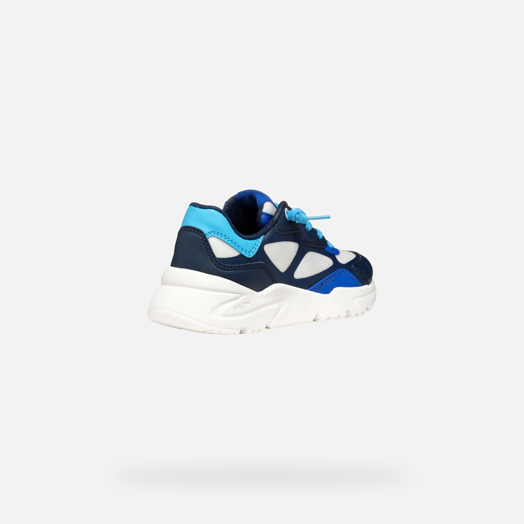 Low top sneakers LOFTUS JUNIOR White/Navy - image number 4 | GEOX
