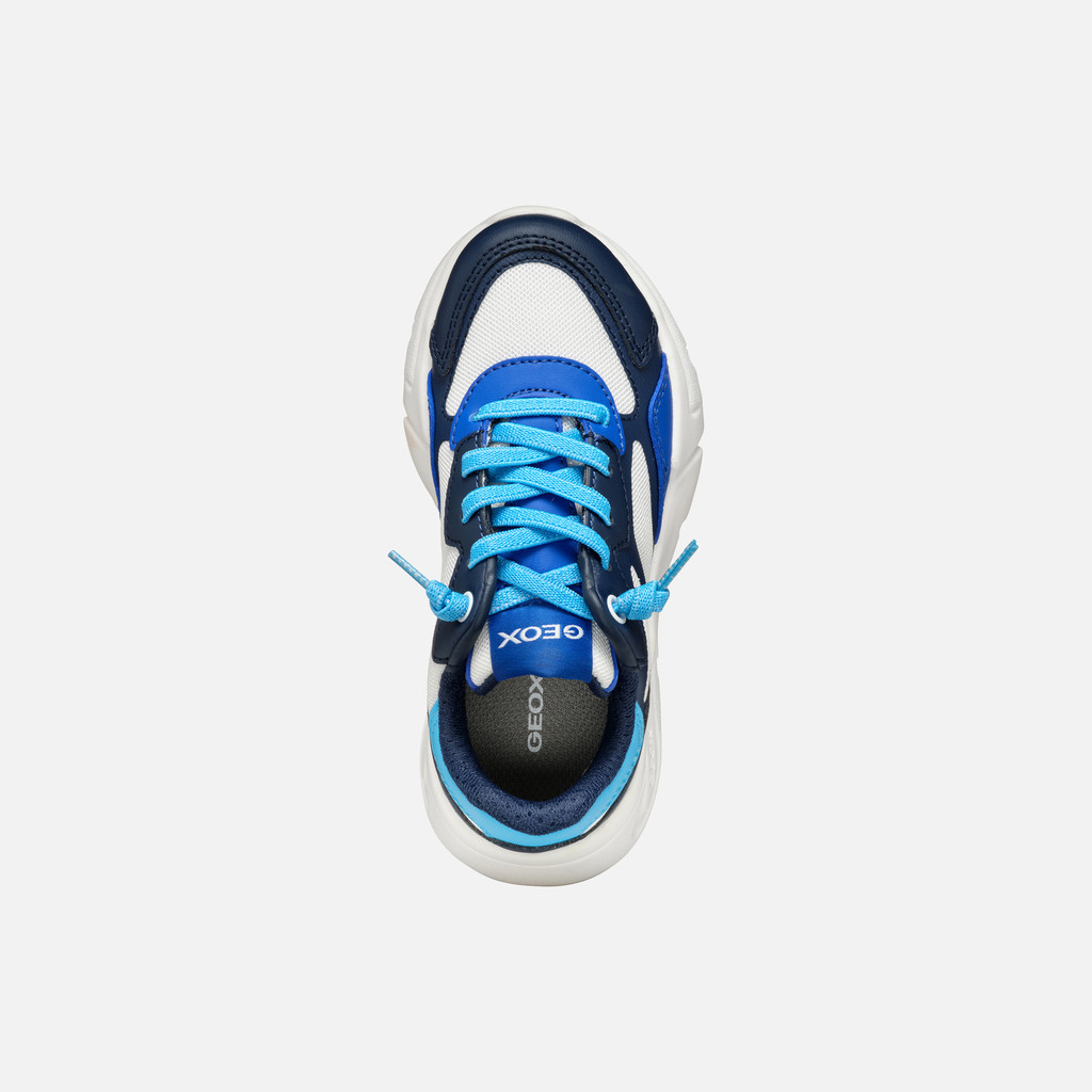 Low top sneakers LOFTUS JUNIOR White/Navy - image number 5 | GEOX