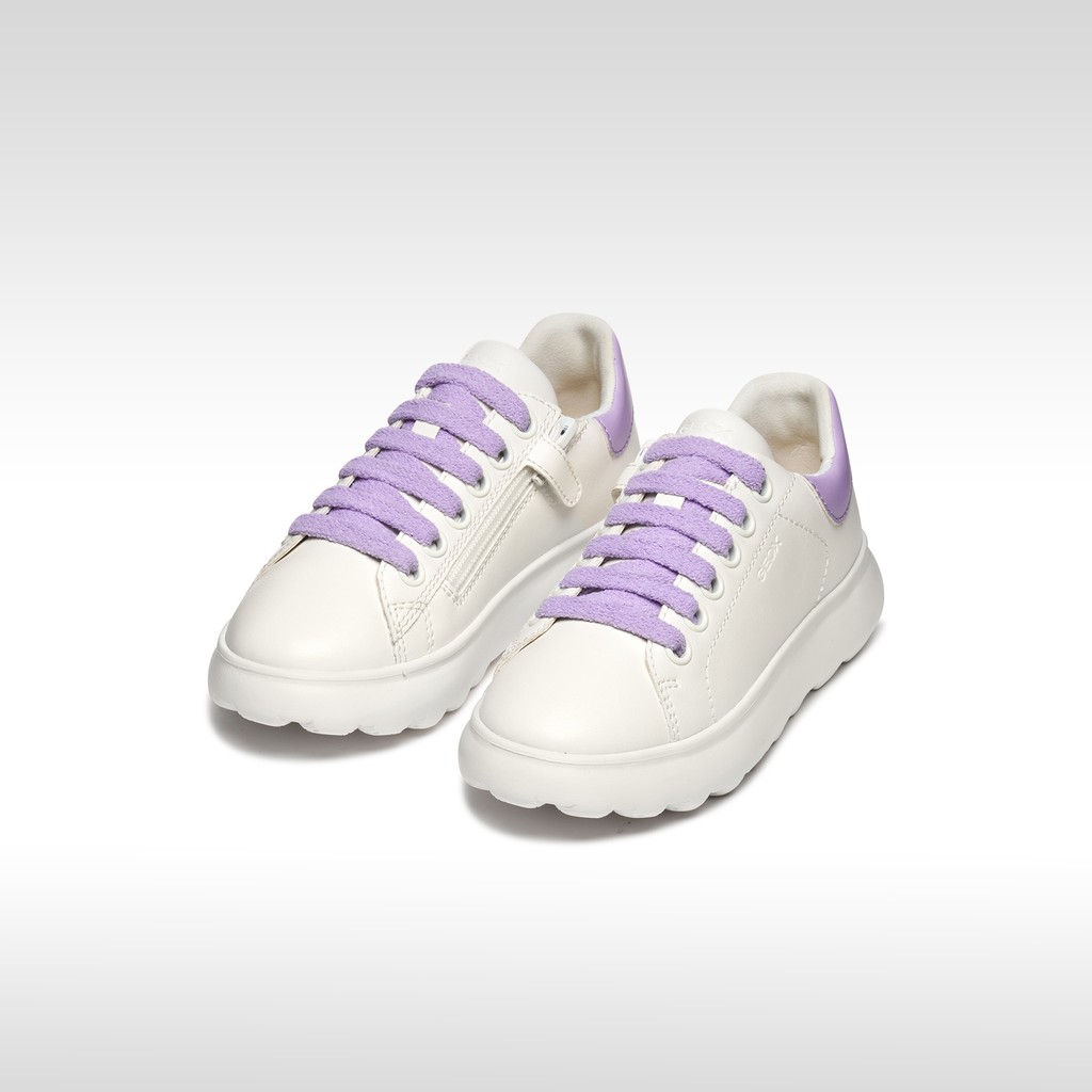 Low top sneakers PUFFYPOP GIRL White/Lilac - image number 1 | GEOX