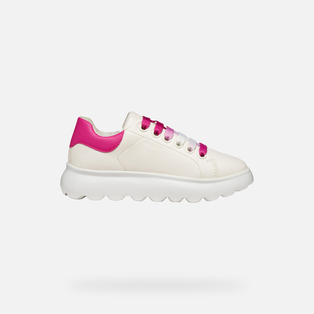 Low top sneakers PUFFYPOP GIRL White/Dark fuchsia - image number 1 | GEOX