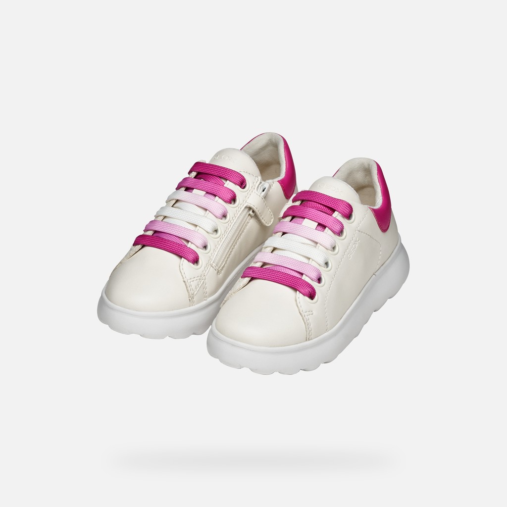 Low top sneakers PUFFYPOP GIRL White/Dark fuchsia - image number 7 | GEOX