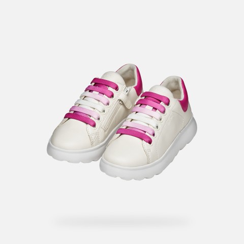 Low top sneakers PUFFYPOP GIRL White/Dark fuchsia - image number 7 | GEOX