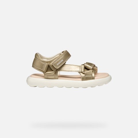 sandals with straps SANDAL PUFFYPOP GIRL Light Gold - image number 1 | GEOX
