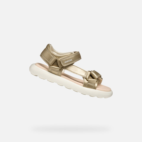 sandals with straps SANDAL PUFFYPOP GIRL Light Gold - image number 0 | GEOX