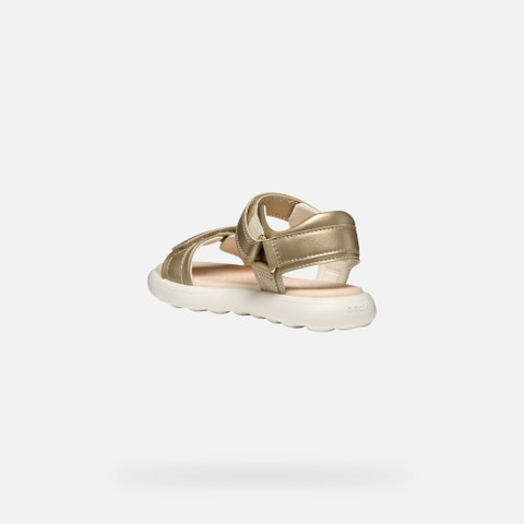 sandals with straps SANDAL PUFFYPOP GIRL Light Gold - image number 3 | GEOX