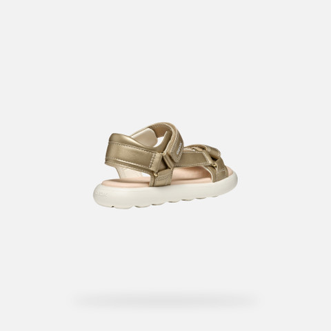 sandals with straps SANDAL PUFFYPOP GIRL Light Gold - image number 4 | GEOX