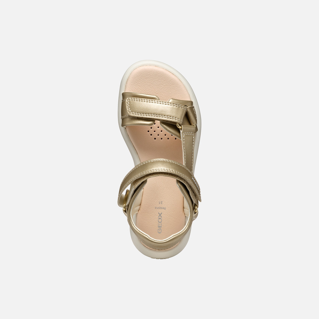 sandals with straps SANDAL PUFFYPOP GIRL Light Gold - image number 5 | GEOX