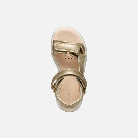 sandals with straps SANDAL PUFFYPOP GIRL Light Gold - image number 5 | GEOX