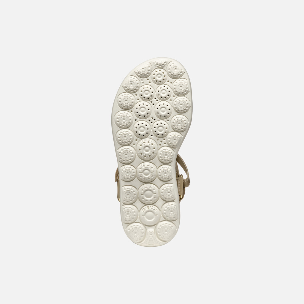 sandals with straps SANDAL PUFFYPOP GIRL Light Gold - image number 6 | GEOX