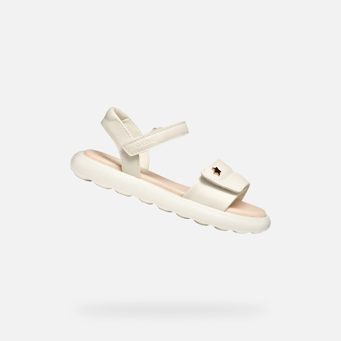 Sandals with straps SANDAL PUFFYPOP GIRL Light ivory | GEOX