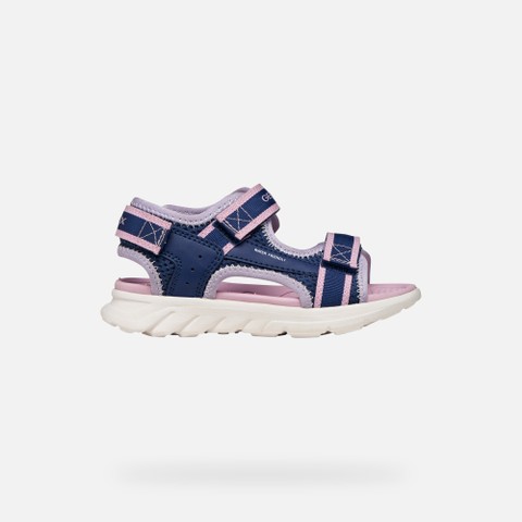 Sandals with straps SANDAL AIRADYUM   JUNIOR Navy/Lilac - image number 1 | GEOX