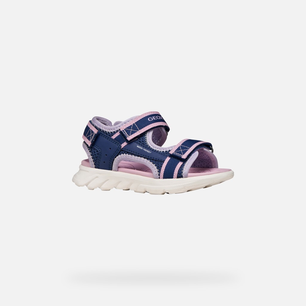 Sandals with straps SANDAL AIRADYUM   JUNIOR Navy/Lilac - image number 2 | GEOX