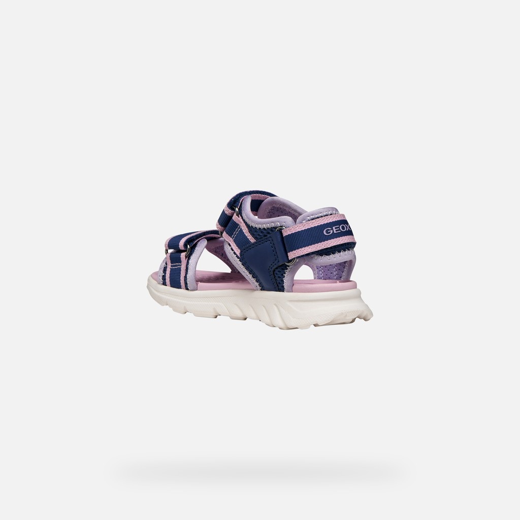 Sandals with straps SANDAL AIRADYUM   JUNIOR Navy/Lilac - image number 3 | GEOX