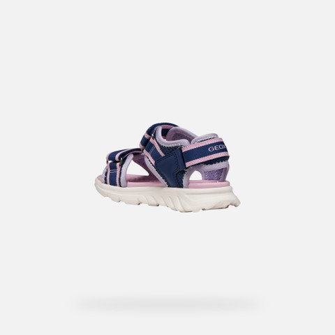 Sandals with straps SANDAL AIRADYUM   JUNIOR Navy/Lilac - image number 3 | GEOX