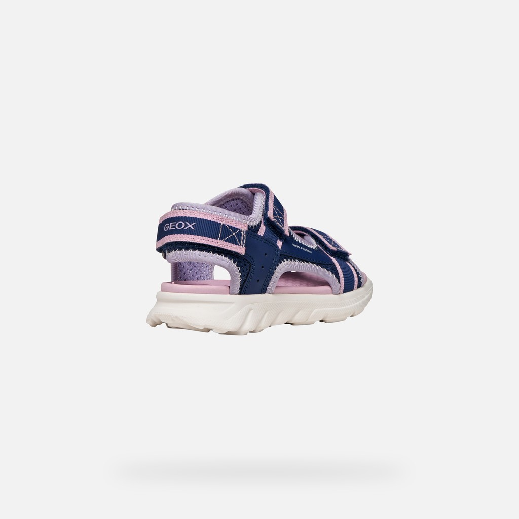 Sandals with straps SANDAL AIRADYUM   JUNIOR Navy/Lilac - image number 4 | GEOX