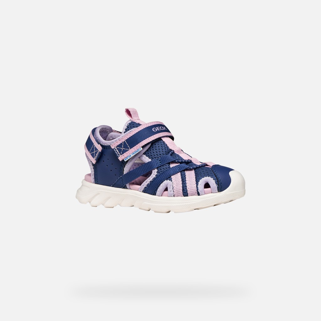 Closed toe sandals SANDAL AIRADYUM   JUNIOR Navy/Lilac - image number 2 | GEOX