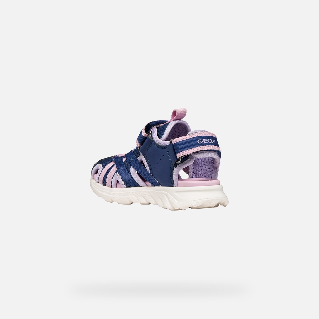 Closed toe sandals SANDAL AIRADYUM   JUNIOR Navy/Lilac - image number 3 | GEOX